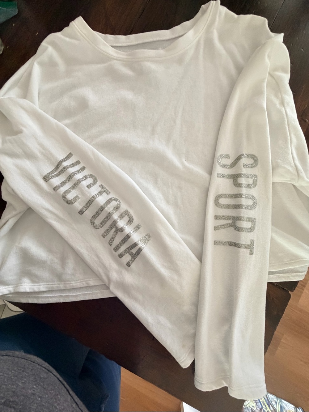 Victoria's Secret White Victoria Sport Pullover Top